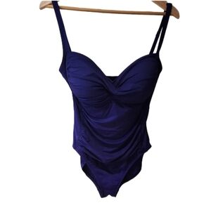 La Blanka Size 14 Padded Swimsuit Twist Top Bluish Violet‎